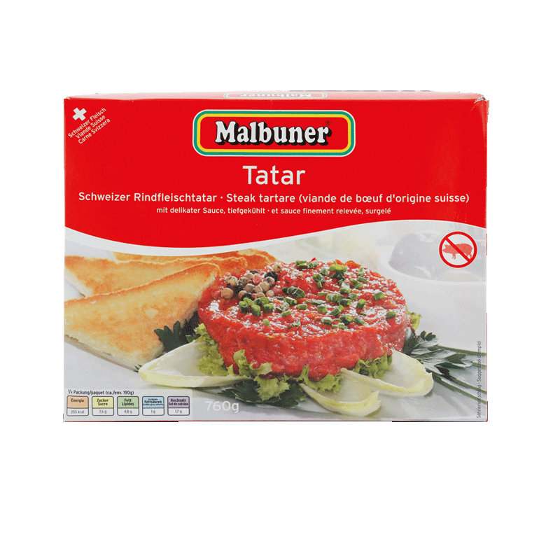 Malbuner Tatar mit Sauce