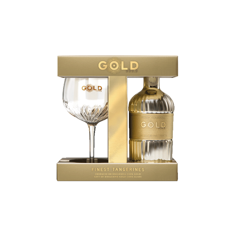 Gin Gold 999.9 Geschenkpackung mit Glas